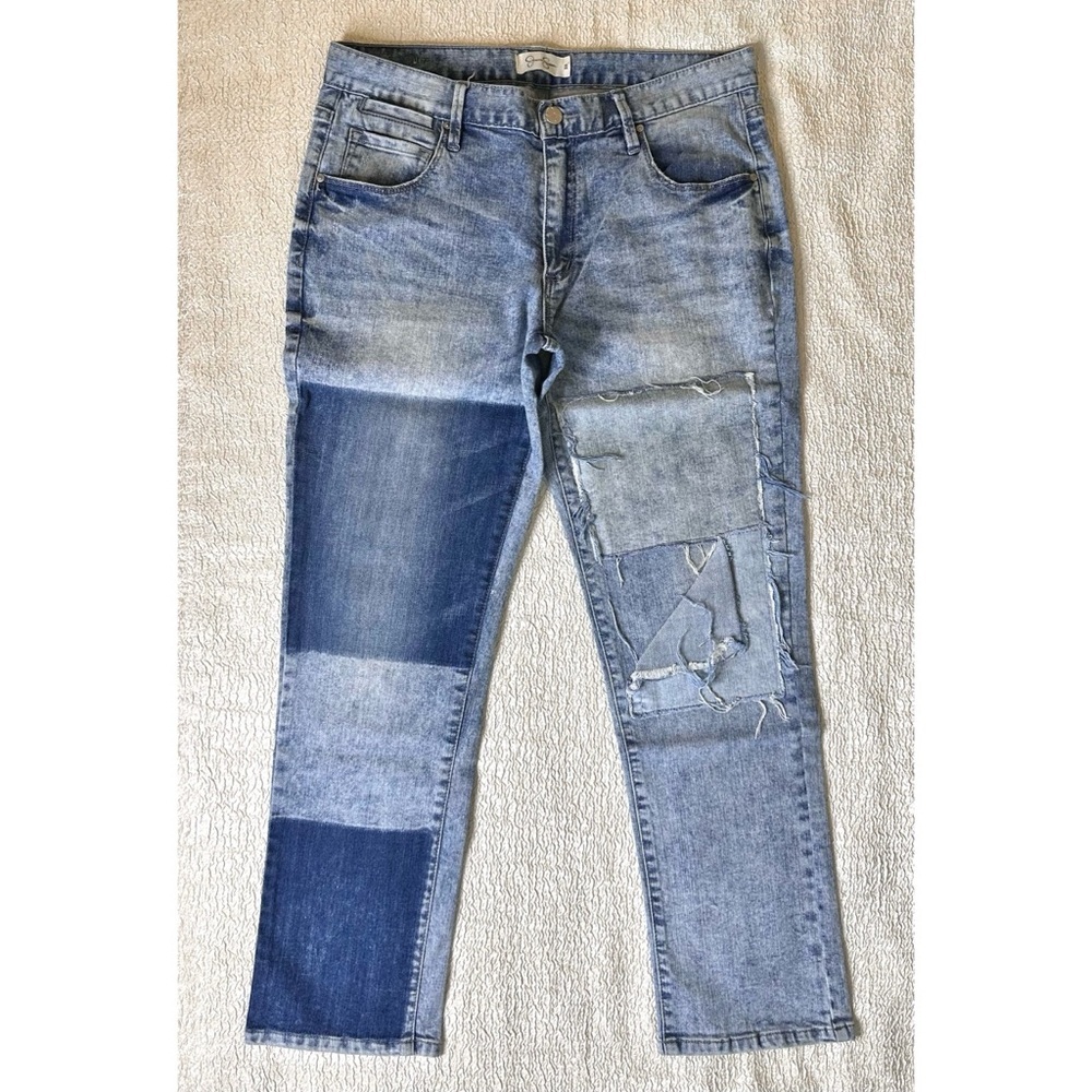 Jessica Simpson Patchwork Monroe Boyfriend Jean Size 28 Original Sample.